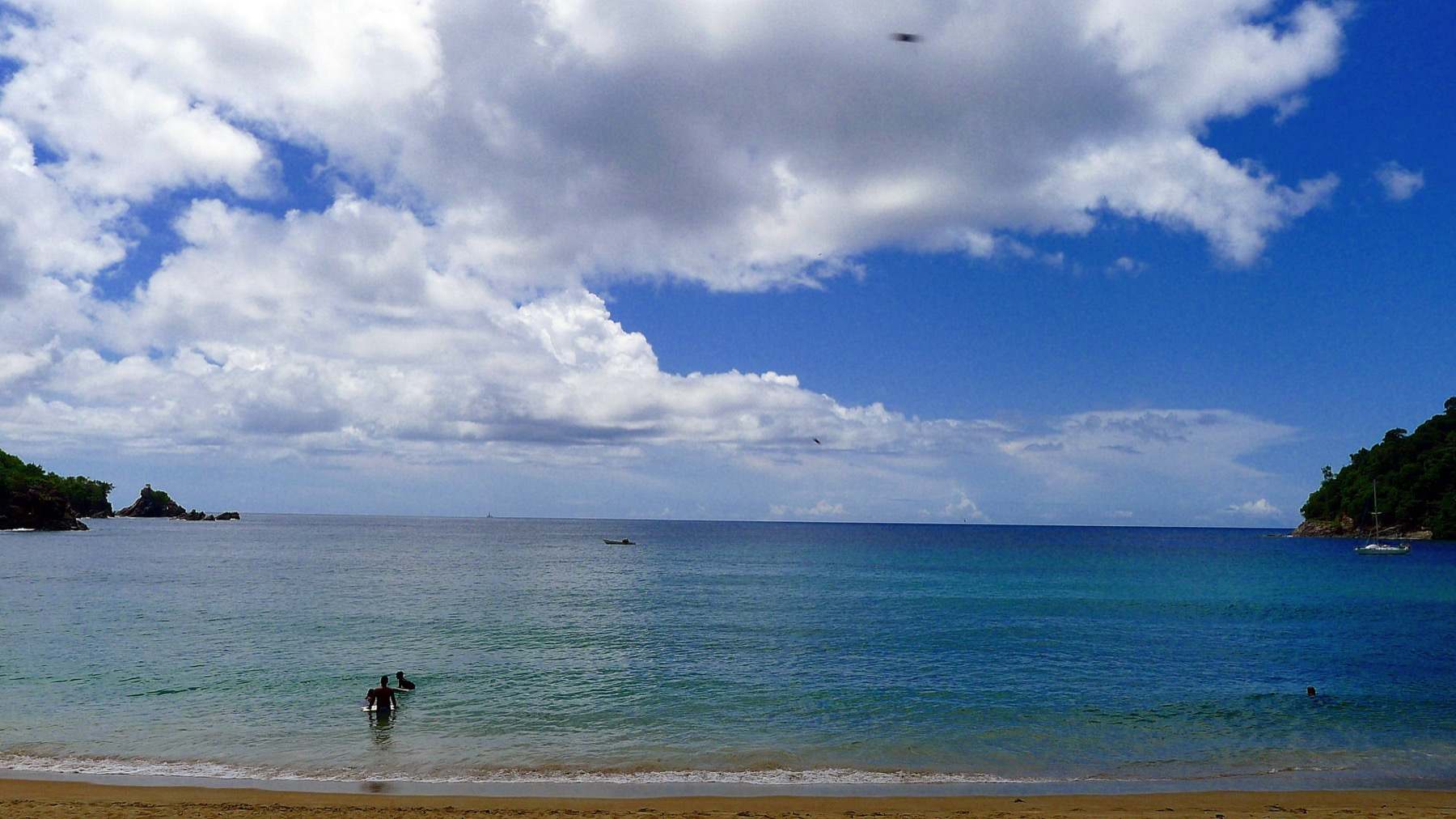 Englishman's Bay under a bright midday sky